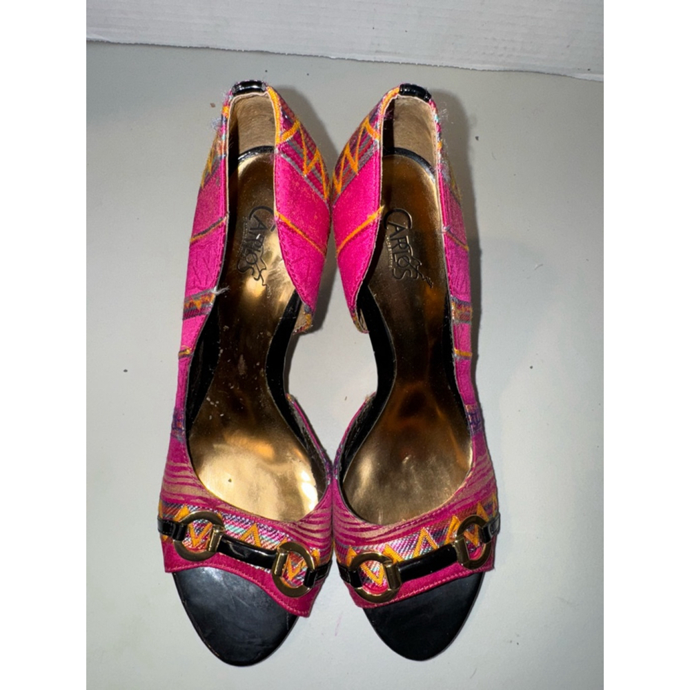 Carlos Santana Heels Women's Size 8.5 Pink and Black
